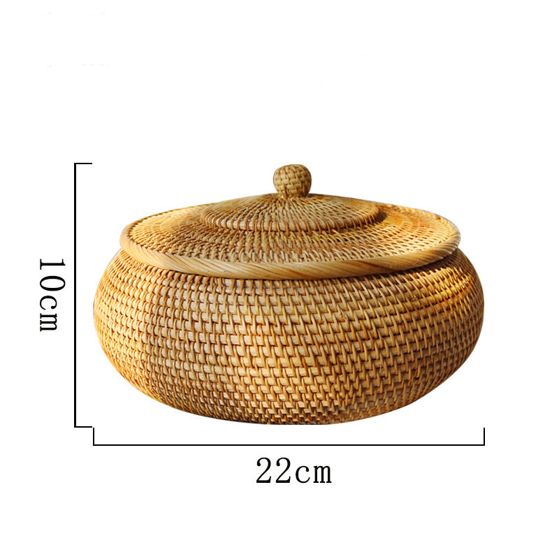 Rattan Inspired Straw Storage Box